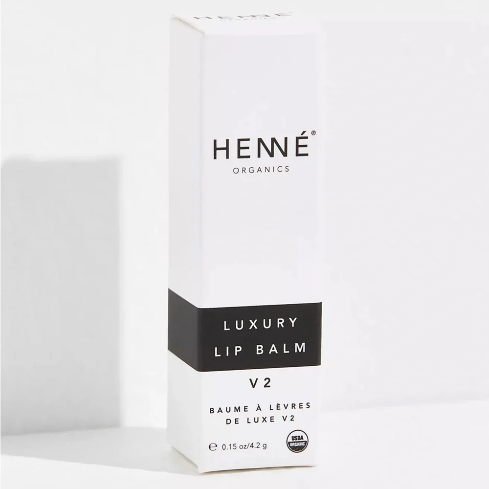 Henné Organics Luxury Lip Balm V2 USDA Organic New In Box